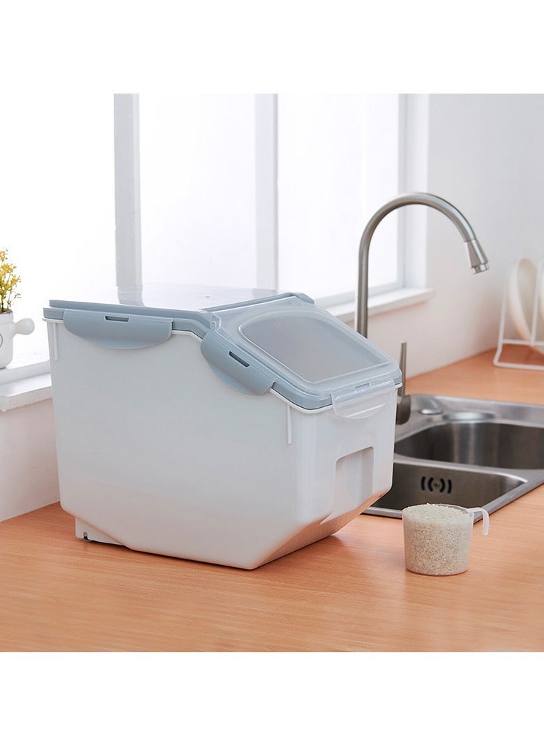 Rice Storage Bucket, High-Quality PP Material, Large-Capacity, Insect-Proof And Moisture-Proof, Kitchen Rice Bucket, Household Rice Box 10kg - Image 4